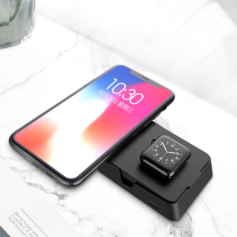 Suntaiho 3 in 1 Foldable 10W Wireless Charger Pad Dock Holder Earbuds Charger Watch Charger for iPhone 12 Pro XS Max 11 XR 8 for Apple Watch Series 6 for Apple Airpods Pro for Samsung S21 Galaxy Note S20 ultra Huawei Mate40 OnePlus 8 Pro