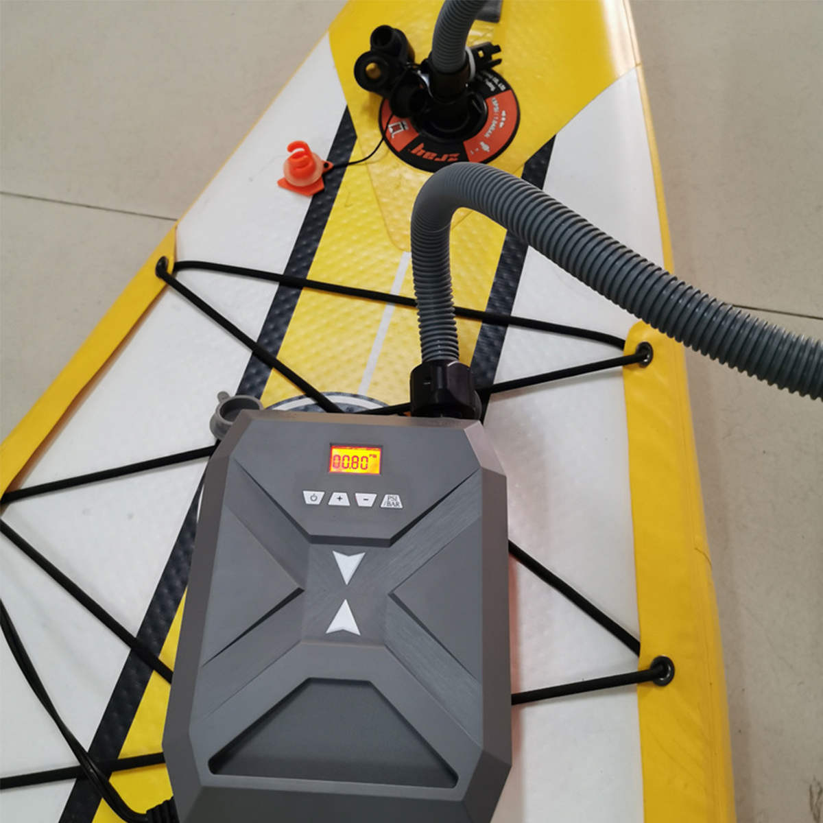 ZANLURE 20PSI 12V Electric Inflatable Air Pump Dual Stage Rubber Fishing Boat Inflatable Pump Stand Up Paddle Surfing Board Pump