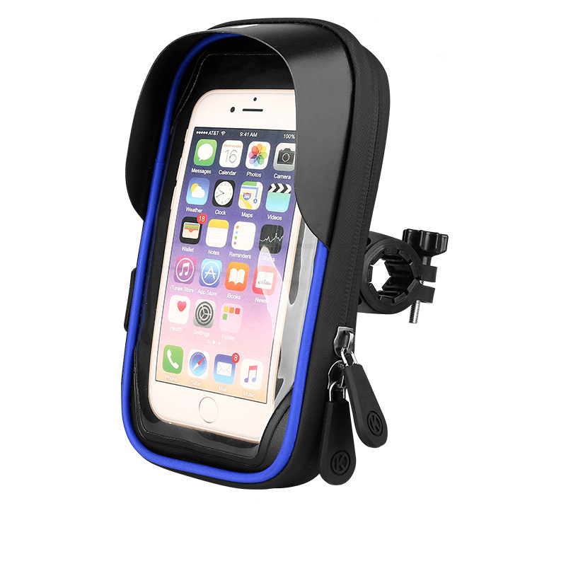 BIKIGHT 9*17CM 0.33MM TPU Touch Screen Bicycle Phone Holder Electric Bike Navigation Phone Mount Waterproof 360 Rotating Bike Bag