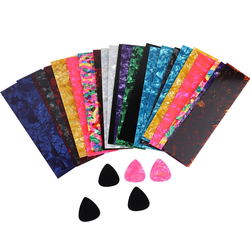 25pcs DIY Guitar Pick Punch Sheets Light Medium and Heavy Celluloid Guitar Pick Strips Create Picks with Any Picks Maker