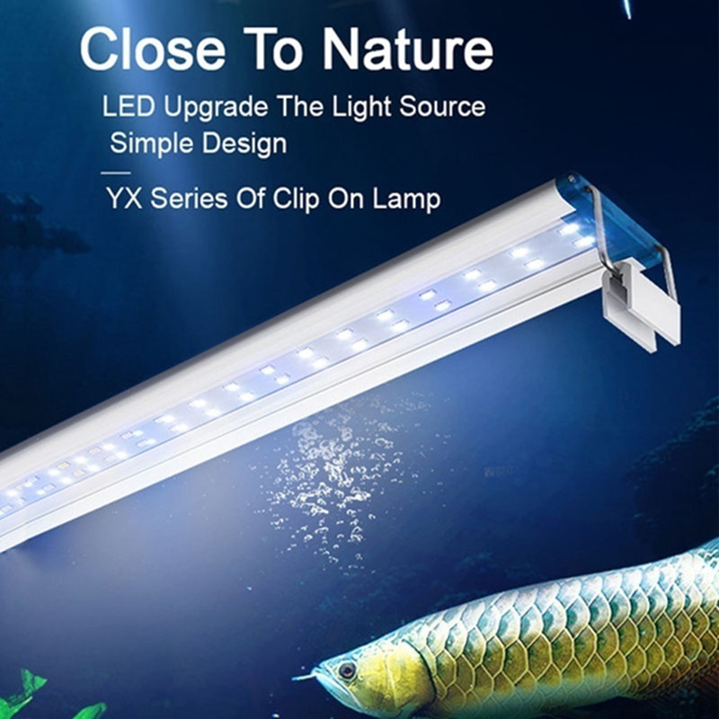 Super Slim LED Aquarium Light Aquatic Plant Lighting 18-30CM Extensible Waterproof Clip-on Lamp For Fish Tank