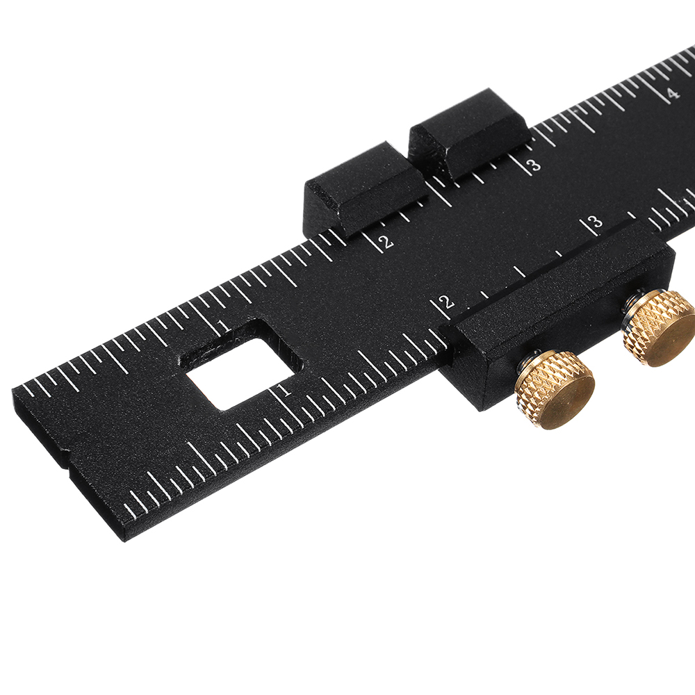 6/8/12 Inch Woodworking Precision Pocket Ruler Inch and Metric Indicators Professional Woodworking T Track Ruler