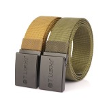 TUSHI 31MM Thickened Nylon Casual Belt Outdoor Leisure Automatic Buckle Adjustable Breathable And Wear-Resistant Sports Belt