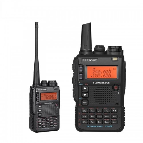Zastone UV-8DR Tri-Band VHF 136-174MHz 240-460MHZ UHF 400-520MHz Mini Radio Walkie Talkie CB Ham Two Way Radio with Headset
