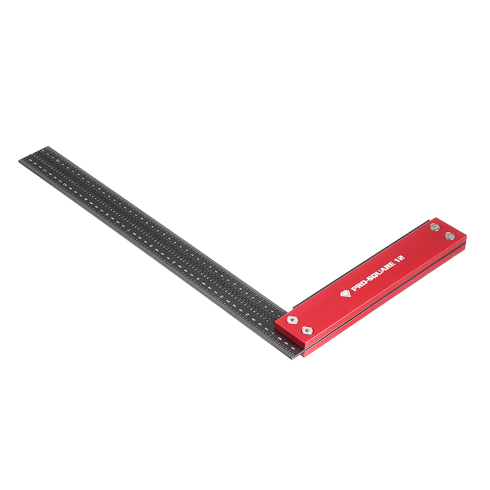 12 Inch Precision Woodworking Square Marking Ruler Aluminum Alloy 90 Degree Right Angle Ruler Hole Positioning Scriber Scribing Tool
