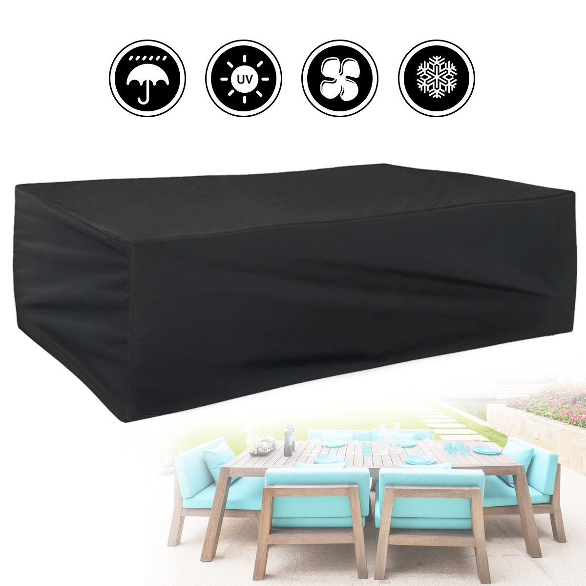 420D Waterproof Garden Patio Yard Furniture Cover Outdoor Table Chair Protector 