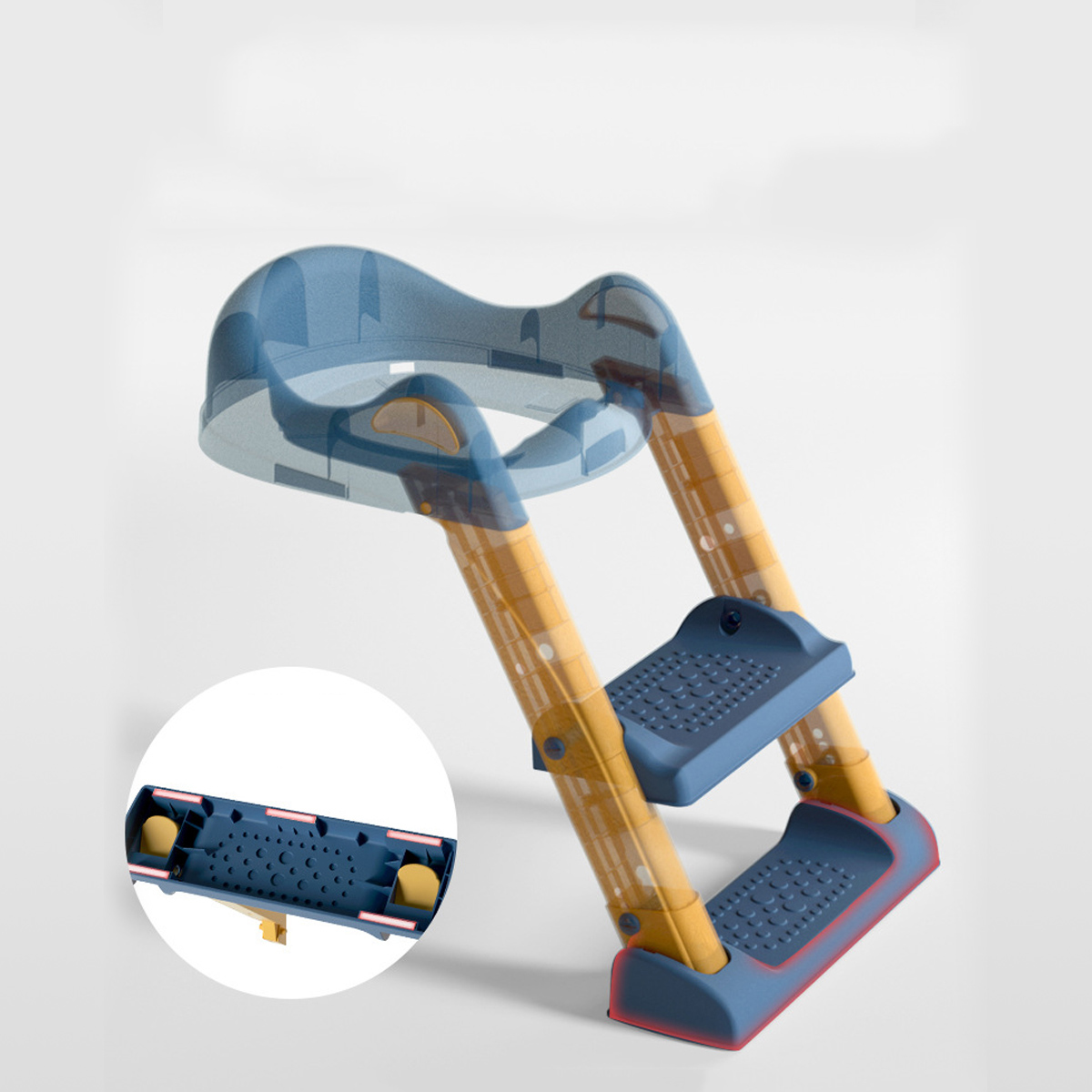 Kids Toilet Ladder Training Seat Step Stool Non-slip Potty Seat Trainer