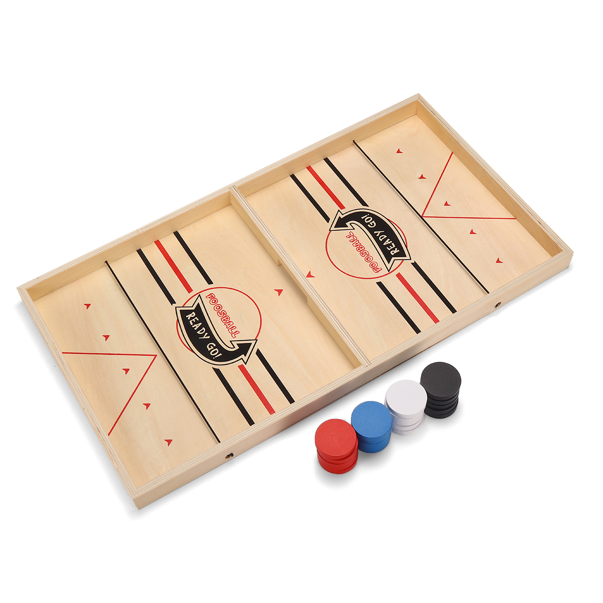 Wooden Chess Bouncing Hockey Puzzle Two-Player Parent-kid Interactive Board Game Set Educational Toy for Leisure Picnic Family Activity