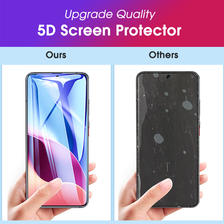 For POCO F3 Global Version Accessories Set Bakeey 5D Curved Edge Full Coverage Anti-Explosion Tempered Glass Screen Protector + Nillkin Matte Anti-Fingerprint Anti-Scratch Shockproof Hard PC Protective Case