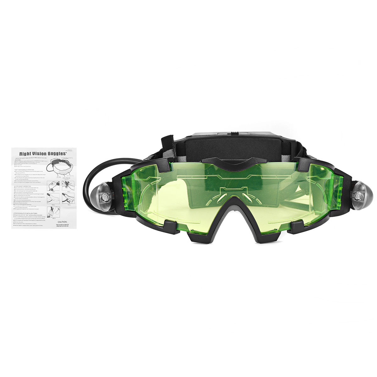 Adjustable LED Night Vision Safety Goggles Eye Lens Glasses with Light