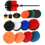 18pcs Drill Scrubber Cleaning Drill Brush Set with Extension Rod for Car Kitchen Grill