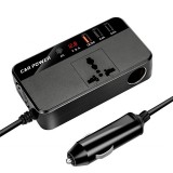 DEMUDA 200W Car Charger 12V/24V DC to 220V AC Auto Power Inverter Converter With USB QC3.0 / 2*USB-A Ports / 1*AC Socket Ports Fast Charging With LED Display For iPhone 12 12 Mini 12 Pro Max For Samsung Galaxy Note 20 Huawei Mate 40 OnePlus 8T Xiaomi Mi10