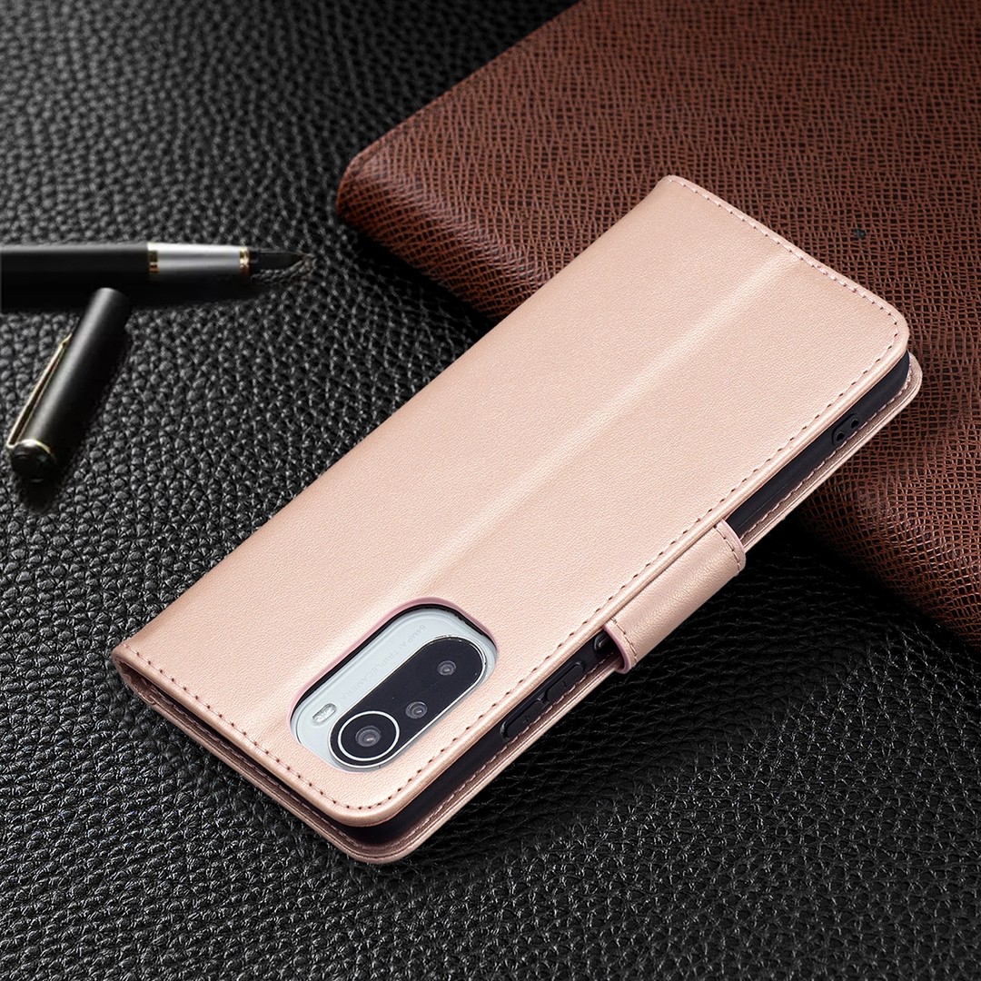 For Xiaomi Mi 11i / Poco F3 / Redmi K40 Two Butterflies Embossing Pattern Horizontal Flip Leather Case with Holder & Card Slot & Wallet & Lanyard (Rose Gold)
