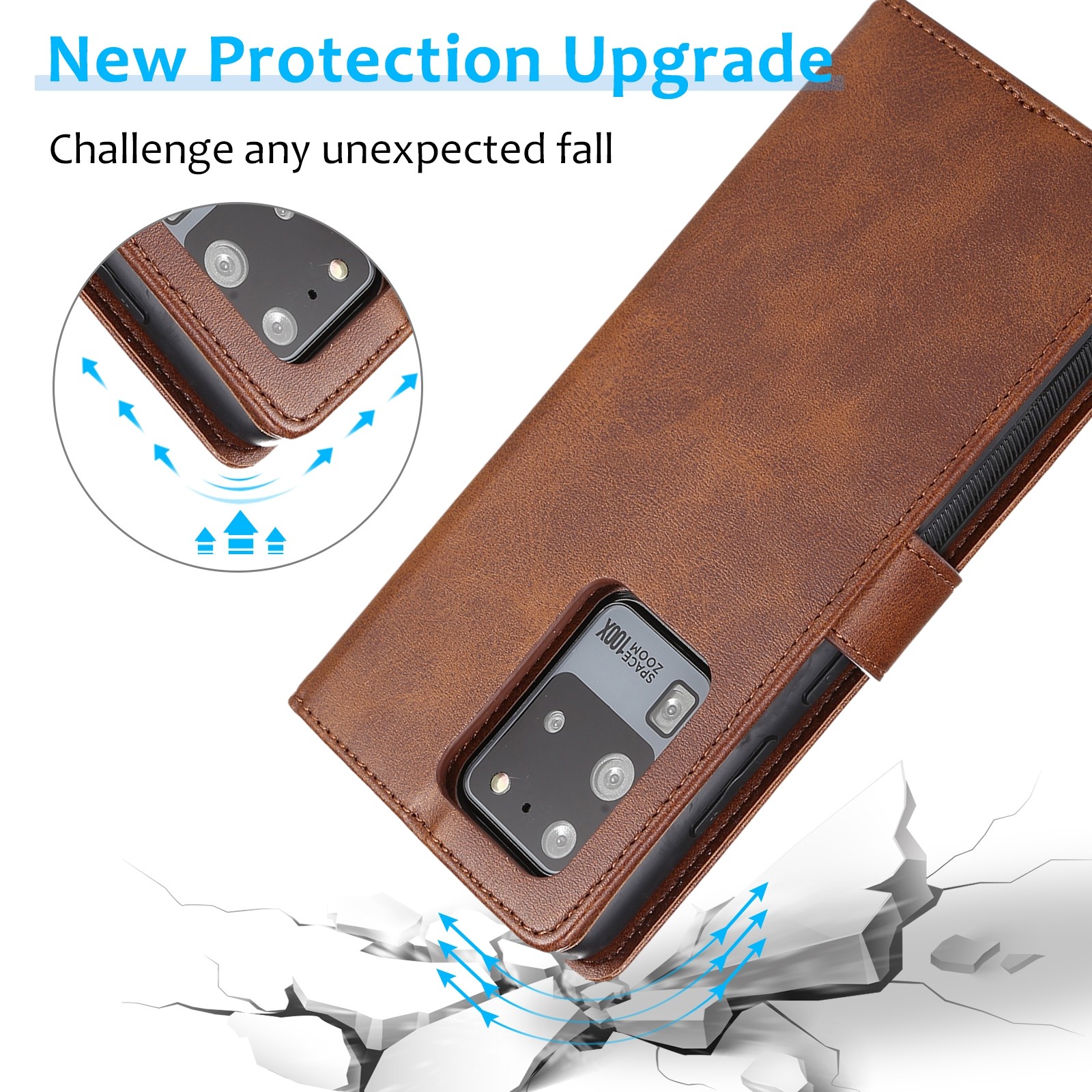 For Samsung Galaxy S20 Ultra Calf Texture 2 in 1 Detachable Magnetic Back Cover Horizontal Flip Leather Case with Holder & Card Slots & Wallet & Photo Frame (Brown)