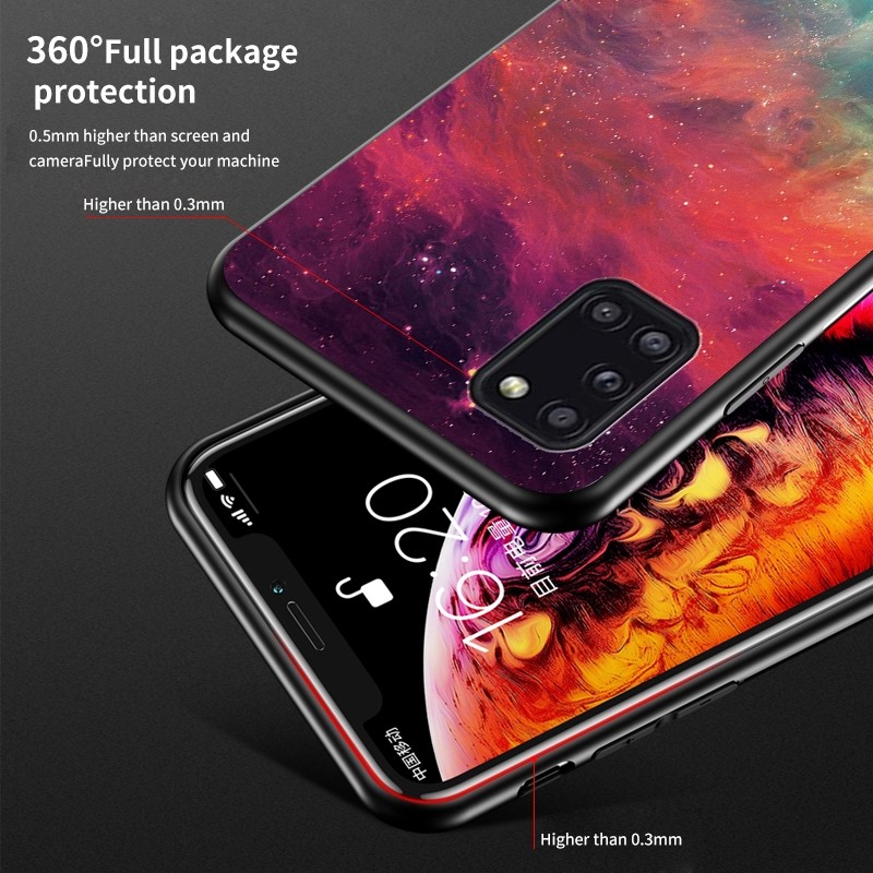 For Samsung Galaxy A31 Starry Sky Painted Tempered Glass TPU Shockproof Protective Case (Star Chess Rob)