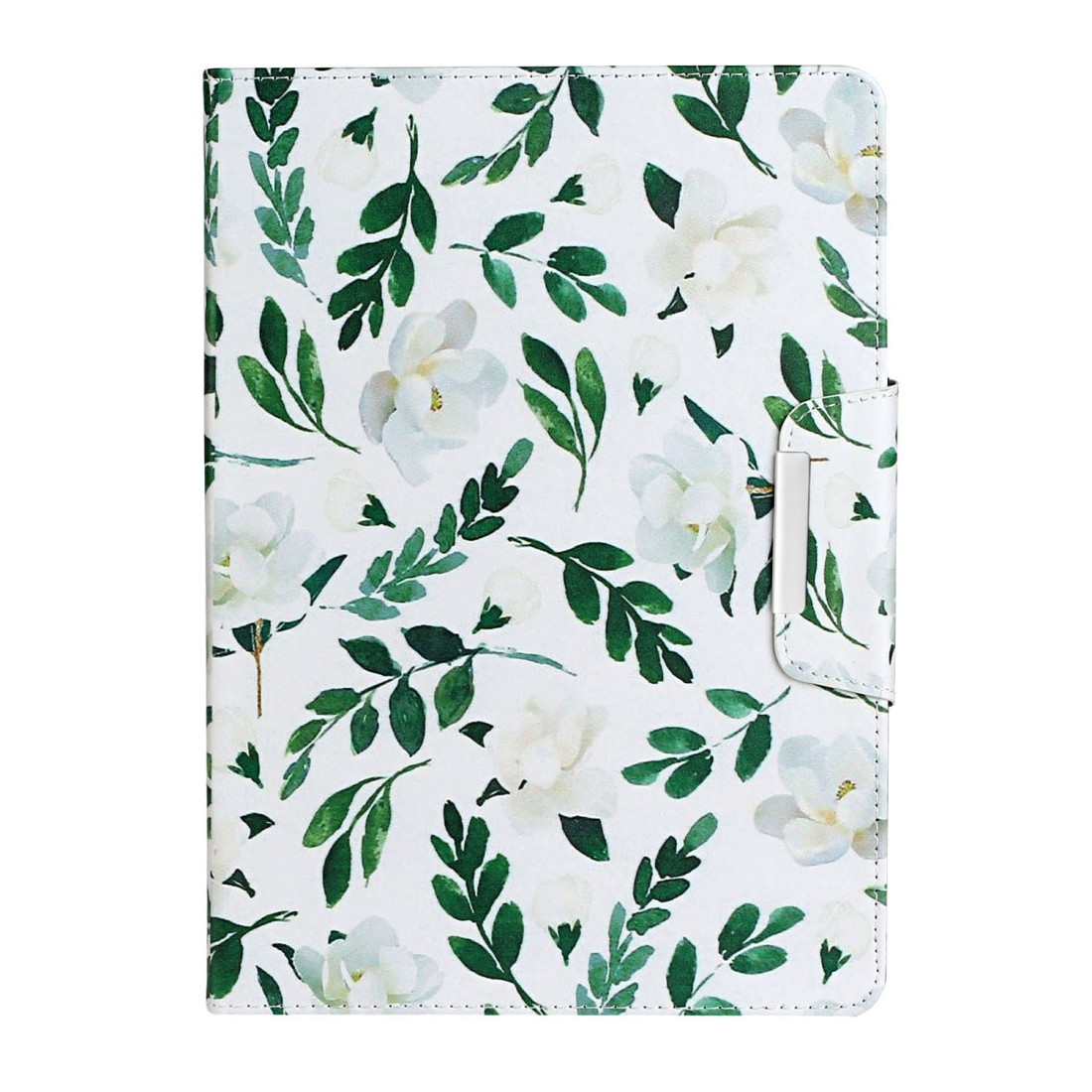 For iPad Pro 11 inch (2020) Painted Pattern Horizontal Flip Leather Tablet Case with Holder (White Flower Leaves)