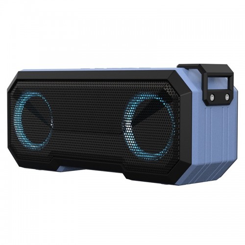 X8 Wireless Bluetooth Speaker IPX7 Waterproof Color Light Subwoofer (Light Blue)