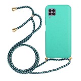 For Huawei P40 Lite Wheat Straw Material + TPU Protective Case with Lanyard (Green)