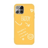 Enjoy Smiley Heart Pattern Shockproof TPU Case For iPhone 12 mini (Yellow)