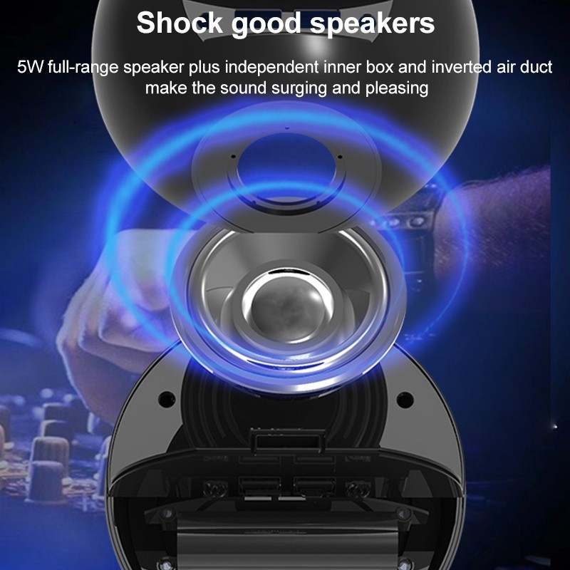 X10 Multifunctional Bluetooth Speaker LED Night Light Alarm Clock Bluetooth Speaker, Support TF Card & AUX & FM Radio, Specification: EU Plug (White)