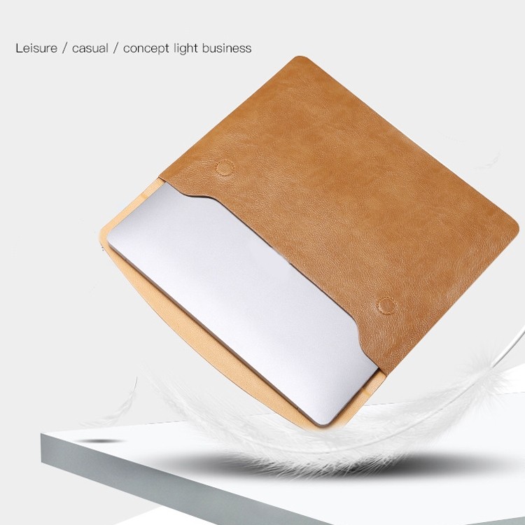 Horizontal Litchi Texture Laptop Bag Liner Bag For MacBook Pro 16 Inch A2141 (Liner Bag+Power Bag Green)