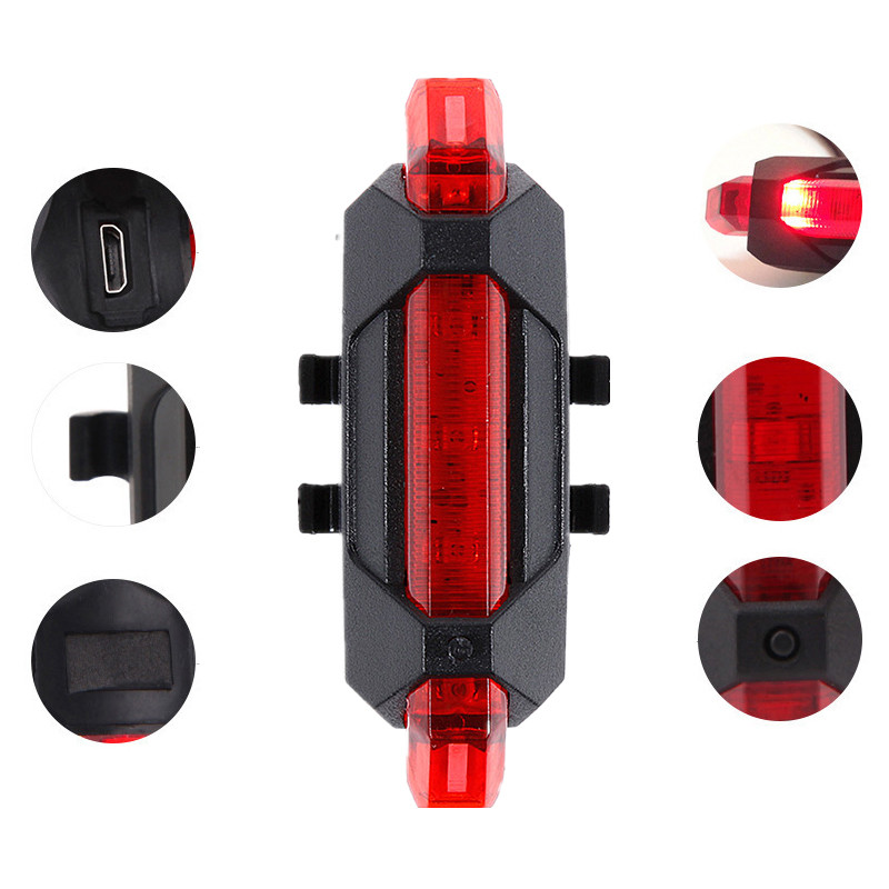 BIKIGHT Multi-Purpose LED Warning Light for Outdoor/Scooter Safety Flashlight USB Rechargeable Headlamp Taillight for Electric Scooters&Bicycle