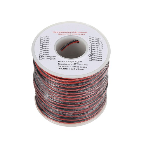 EUHOBBY 60m 22AWG Soft Silicone Line High Temperature Tinned Copper Wire Cable for RC Battery