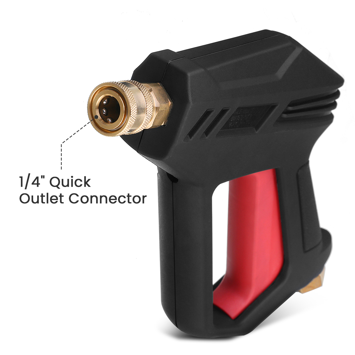 MATCC Pressure Washer Gun Car Power Washer Gun High Pressure Gun 4000 PSI 1/4'' Quick Outlet Connector M22-14mm Inlet Connector 3/8'' Quick Inlet Connector 5 Pressure Washer Nozzles