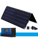 20W Monocrystalline Solar Panel with Controller Foldable Rechargeable Portable Solar Panel for Outdoor Camping Mountaineering