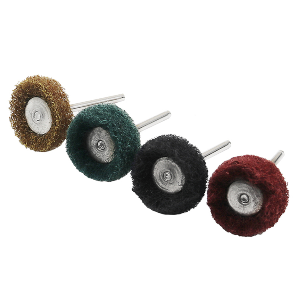 70Pcs 3mm Shank Wool Felt Grinding Sanding Head Abrasive Buffing Wheel Cotton Thread Polishing Brush