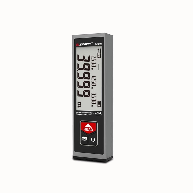 SNDWAY 2-In-1 Digital LCD Laser Distance Meter Tape Measure Handheld Rangefinder 