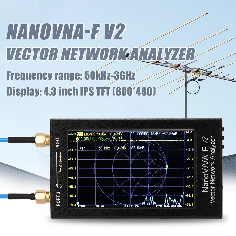 NanoVNA V2 3G Vector Antenna Network Analyzer 50kHz-3GHz For Shortwave #USA