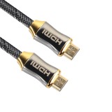 REXLIS Zinc Alloy 4K V2.0 HDMI Compatible to HDMI Compatible Braid Cable HD for TV LCD Notebook Projector Computer