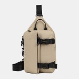 Men Multi-layer Large Capacity Waterproof Casual Chest Bag Shoulder Bag Crossbody Bag