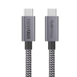 Bakeey PD 100W USB-C to USB-C Cable USB 3.0 Gen2 C to C PD3.0 Power Delivery QC4.0 Fast Charging Data Transmission Cord Line 1m long For Samsung Galaxy Note 20 For iPad Pro 2020 MacBook Air 2020 Mi 10 Huawei P40