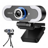 Xiaovv AutoFocus 2K USB Webcam Plug and Play 90 Angle Web Camera with Stereo Microphone for Live Streaming Online Class Conference Compatible with Windows OS Linux Chrome OS Ubuntu