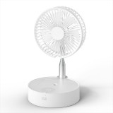 N98 Portable Mini Mute Desktop Fan Wireless Telescopic Floor Fan Spray Humidification with Night Light 140 Wide Angle Shaking USB Rechargeable 7200mAh Capacity Battery for Home Office
