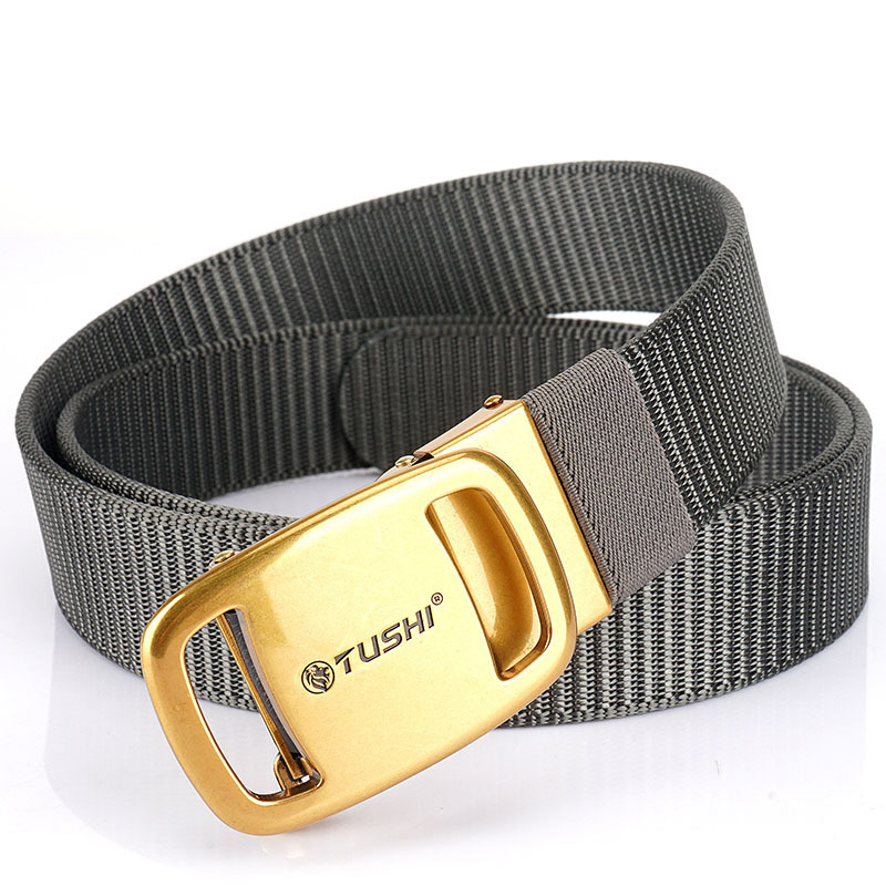 Zinc Alloy Metal Casual Nylon Belt Adjustable Length Tactical Belt Breathable And Wear-resistant Men's Jeans Belt