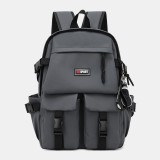 Men Portable Multi-pocket Waterproof Backpack Casual 15.6 Inch Laptop Bag Wearable Shoulder Bag With Shoe Pendant