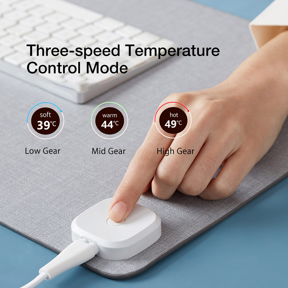 XINKE Smart Desktop Heating Mouse Pad 3 Modes Waterproof Keyboard Mat Hand Warmer 4H Automatic Shutdown Timing Reminder