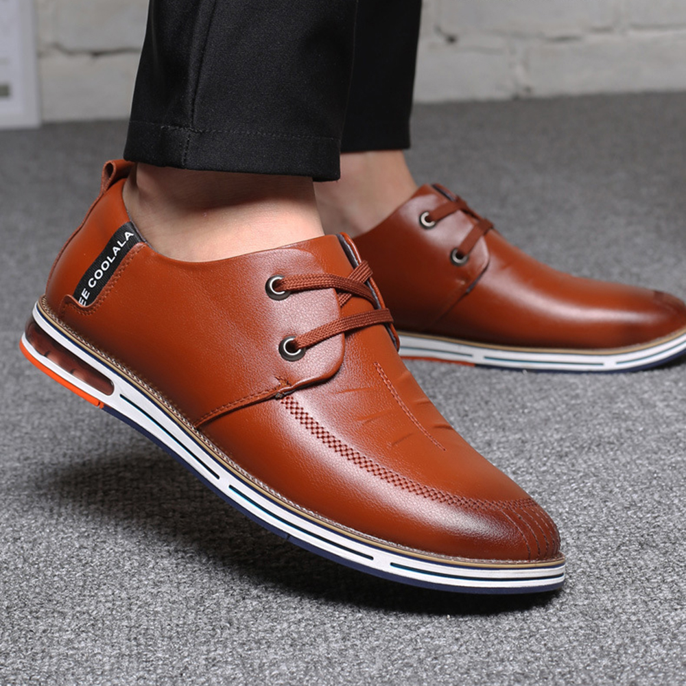 Men Microfiber Leather Breathable Non Slip Comforty Oxfords Casual Business Shoes