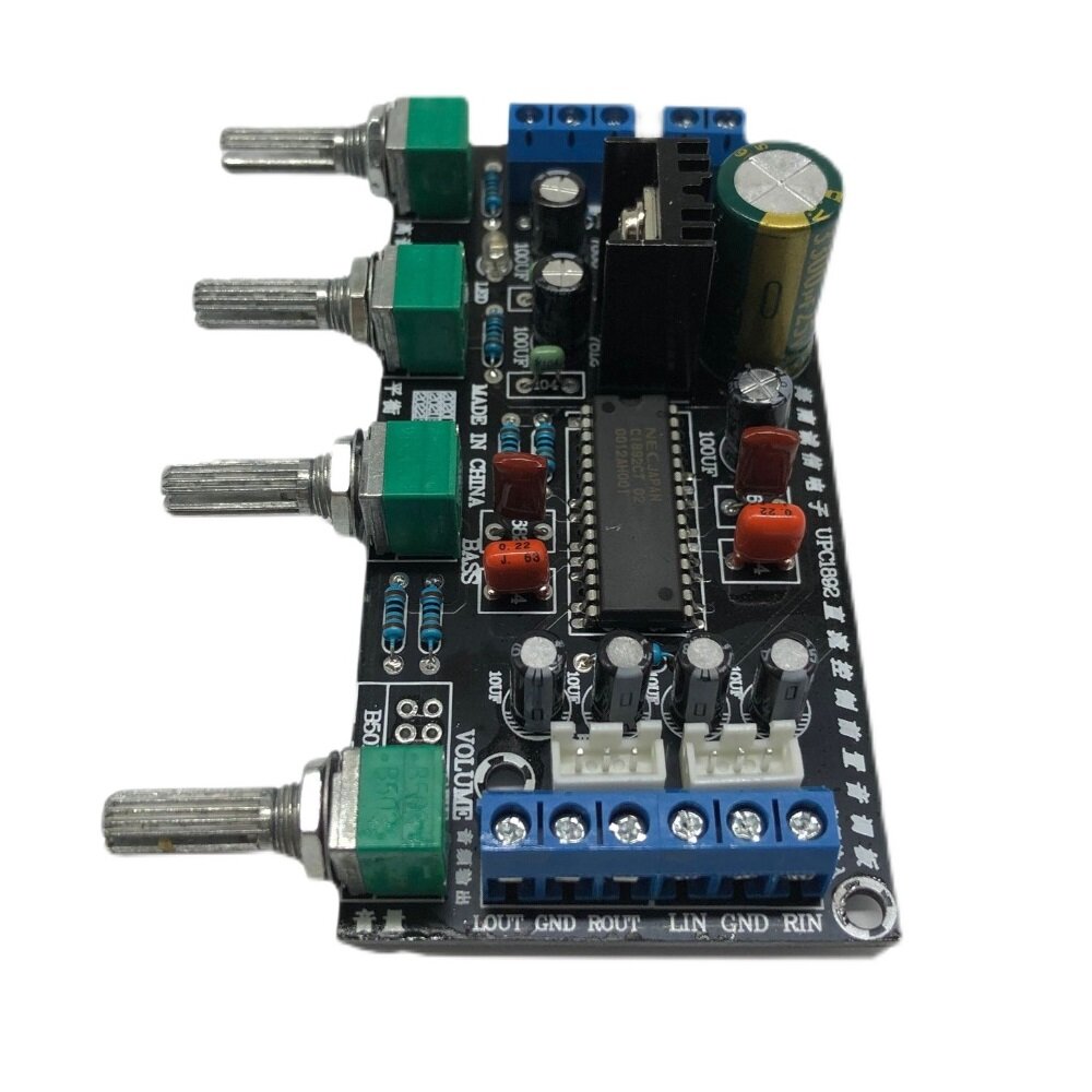 UPC1892 Preamplifier Tone Control Board HIFI Fever Level Power Amplifier Front Board Speakers DIY