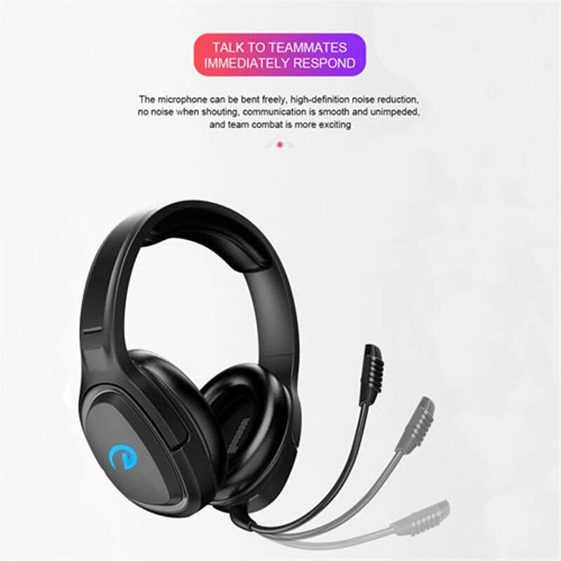 Bakeey GW100 bluetooth Headphones LED Wireless Earphone Stereo Heavy Bass Auriculares Fone Gamer Earbuds Head Wear Wired Noise Canceling Gaming Headset with Mic