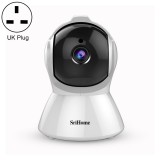 SriHome SH025 2.0 Million Pixels 1080P HD AI Auto-tracking IP Camera, Support Two Way Audio / Motion Tracking / Humanoid Detection / Night Vision / TF Card, UK Plug