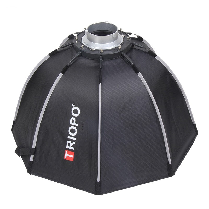 TRIOPO K2-90 90cm Speedlite Flash Octagon Parabolic Softbox Bowens Mount Diffuser (Black)