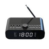 DAB-A5 LED Display Bedside DAB/FM Clock Radio with Bluetooth Speaker, AU Version (Black)