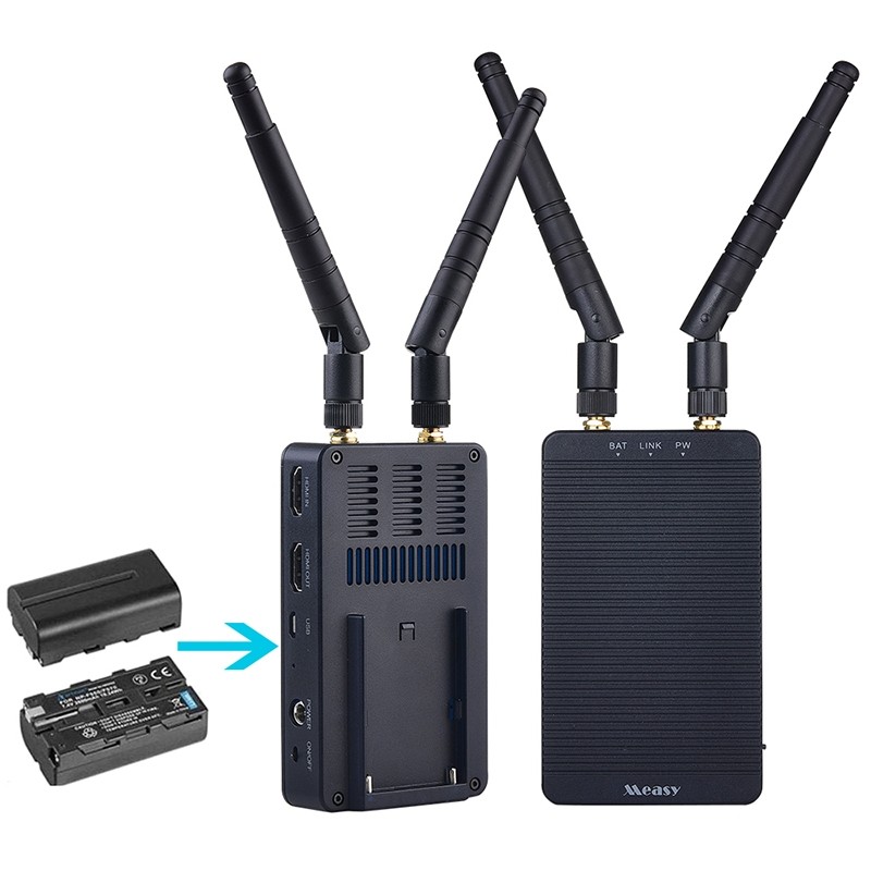 Measy T1 4K HDMI 2.0 Wireless Audio Video Transmitter Receiver Extender Transmission System, Transmission Distance: 200m, UK Plug (Black)