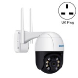 ESCAM QF518 5MP Smart WiFi IP Camera, Support AI Humanoid Detection / Auto Tracking / Dual Light Night Vision / Cloud Storage / Two Way Audio / TF Card, Plug: UK Plug (White)