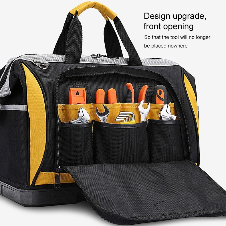 WINHUNT Multi-function Oxford Cloth Wear-resisting Hardware Maintenance Tools Handbag Shoulder Bag Convenient Tool Bag with Zipper Bag, Size : 14 inch