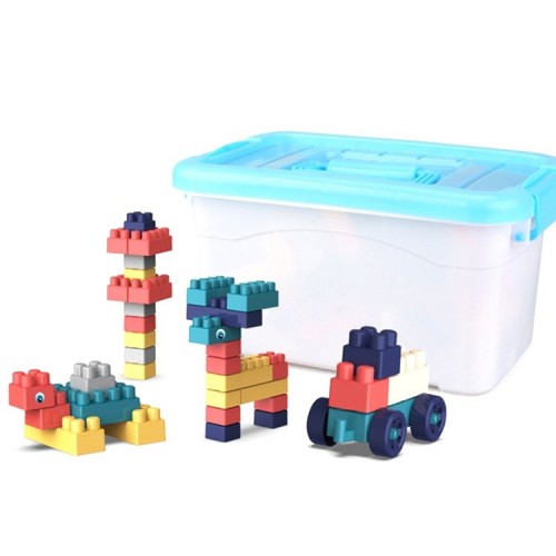 Children Creative Assembling Large Particles of Building Blocks DIY Educational Toys (Random Color)